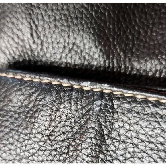 Vintage BLACK Jaguar Leather Briefcase Bag w/ Clean Interior - Picture 8 of 8